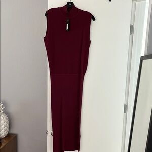 Sleeveless Burgundy Dress